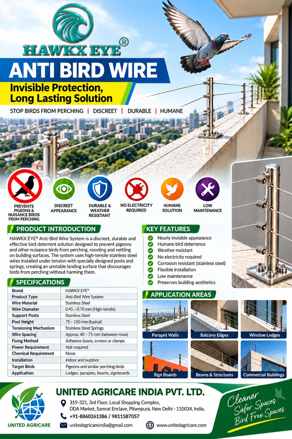 HAWKX EYE® ANTI-BIRD WIRE SYSTEM